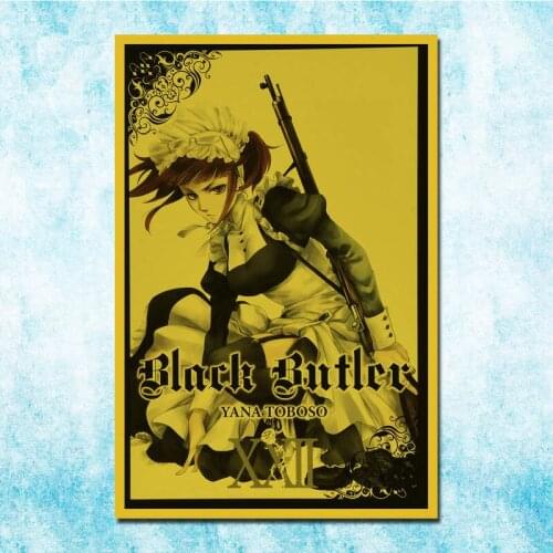 Japanese Anime Black Butler Poster Art Silk Canvas Retro Print For Home Room Decor Wall Stickers-020