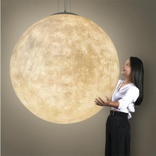 Nordic Creative Moon Lamp Ball Pendant Lights Resin Lamps for Restaurant Bedroom Living Room Dining Room Decoration Lighting