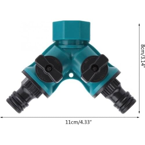 X7AB Irrigation YShape Tap Connector Garden Hose Adapter Splitter Quick Coupling Drip