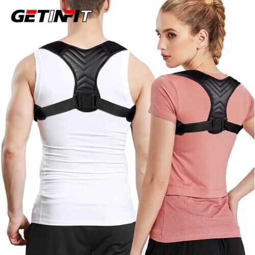 Getinfit Adjustable Upper Back Braces for Posture Correction Back Posture Corrector for Neck Back Shoulder Pain Relief