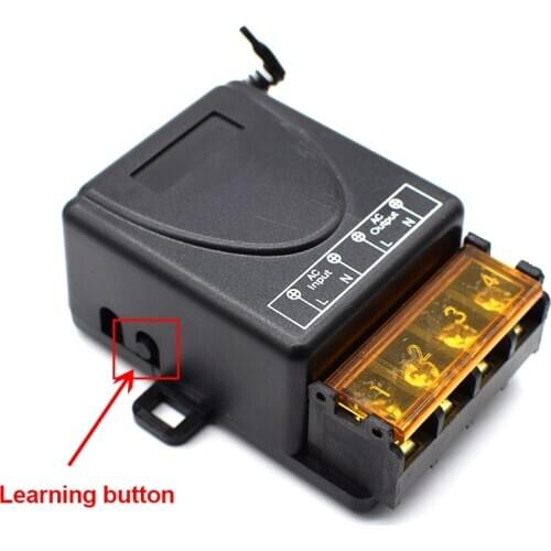 433 MHz AC 220V 30A Relay Wireless RF Remote Control Switch and 433MHz 1CH Remote Transmitter for Water Pump Factory Motor