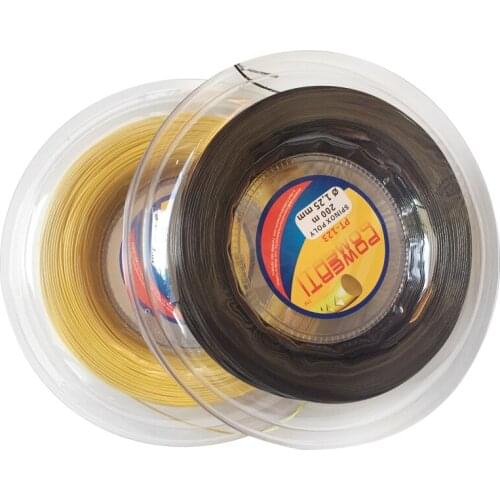 Powerti Tennis String 200m Reels Poly Durable Control Training Tennis Racket String 1.25mm Tennis Racket Accessories Net