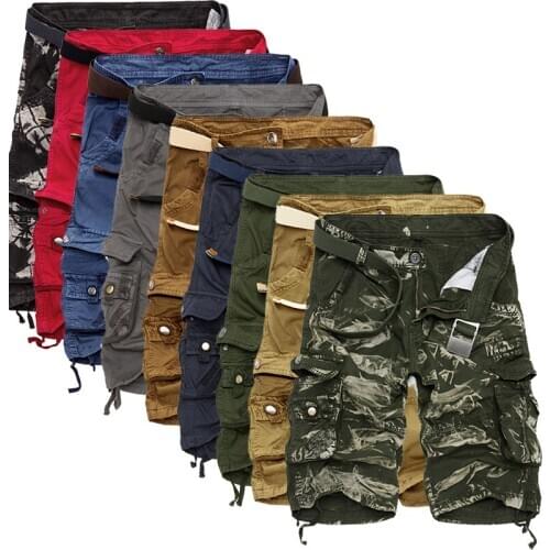 Cargo Shorts Men Cool Camouflage Summer Hot Sale Cotton Casual Men Short Pants Brand Clothing Comfortable Camo Men Cargo Shorts