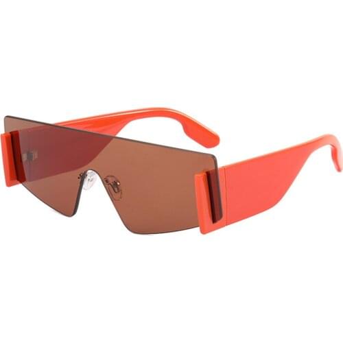 2021 New Luxury Brand Rimless Sunglasses For Women Vintage One Piece Steampunk Pink Sun Glasses Men Flat Top Gafas De Sol Mujer