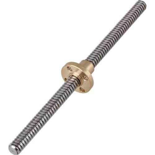Stainless Steel L150mm D8mm 2mm Lead Screw Rod with Nut Z Axis for 3D Printing General Machine Tool