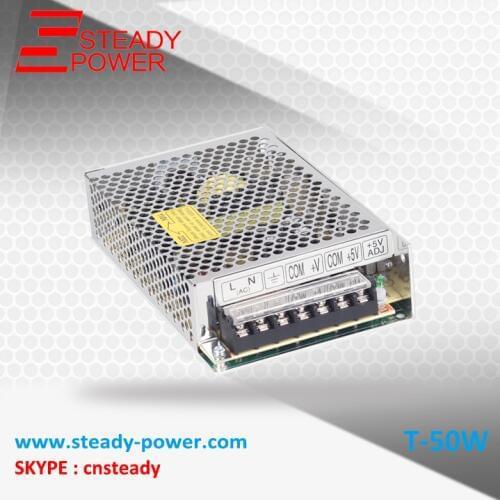 Triple output power supply 50w 5V 7A 12V -5V 1A power suply T-50A
