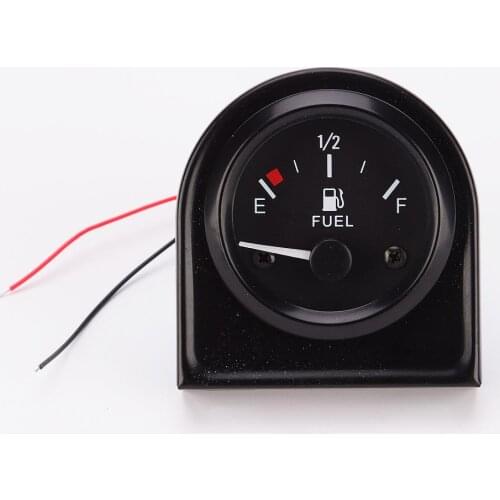 Universal Car Automobile 52mm Fuel Gauge Level Meter Dector Sensor Black