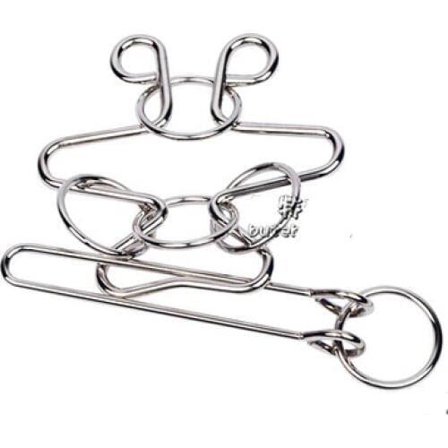 Calabash-shaped IQ Test Magic Metal Wire Puzzle Brain Teaser Game for Adults Children Primary Level