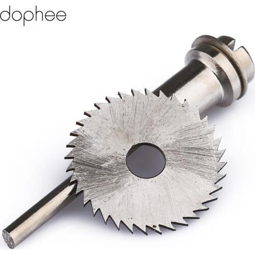 Dophee Rotary Tools Circular Saw Blade Cutter Cutting Mandrel for ABS Plastic Cutter Cut Off Wheel Disc 25mm High Speed Steel
