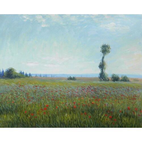 High Quality Oil Painting On Canvas Hand Painted Oil Reproduction Claude Monet Painting The Fields of Poppies Landscape Art