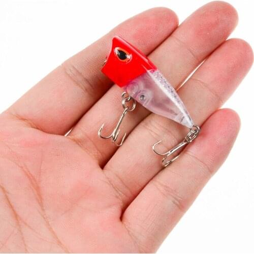 1pcs Fishing Lure Topwater Popper Hard Baits Artificial Make 4cm/3g Mini Wobblers Crankbait Fishing Tackle