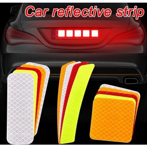 10pcs Car Door Sticker Decal Warning Tape Reflective Sticker Reflective Strip NOV99