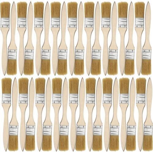 36 Pack of 1 Inch (24mm) Paint Brushes and Chip Paint Brushes for Paint Stains Varnishes Glues and Gesso