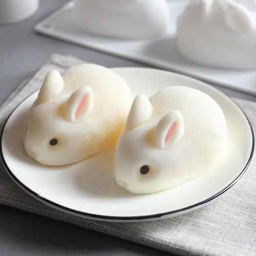 3D Bunny Rabbit Candle Molds Silicone Molds for Baking Dessert Mousse DIY Aromatherapy Candle Making
