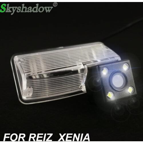 Car CCD Night Vision 4 8 12 LED Fisheye Rear View Camera Parking Waterproof For Toyota Reiz 2010 2013 2015 XENIA S80