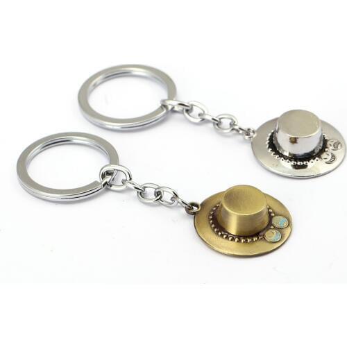 MS Jewelry ONE PIECE Keychain ACE hat Key Ring Holder Chaveiro Car Key Chain Pendant Movie Souvenir