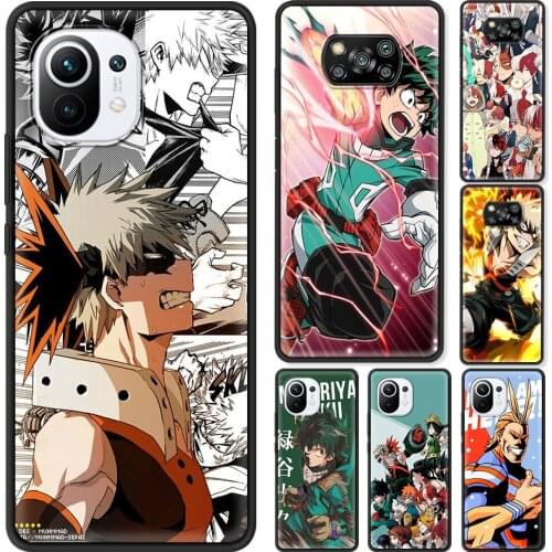 Phone Cover For Xiaomi Poco F3 M3 X3 NFC F1 Shell Smartphone Case for Mi Note 10 Pro Lite Guscio Fundas Boku no Hero Academia