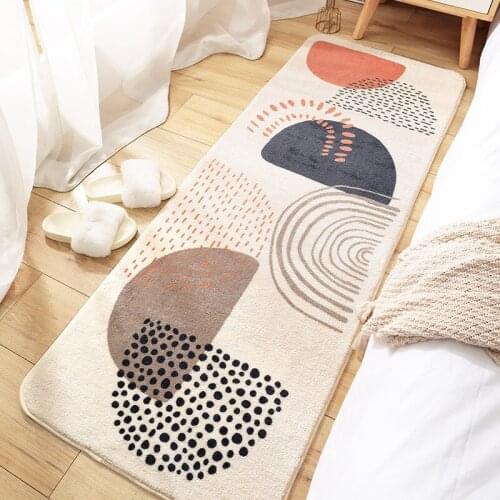 Home Bedroom Living Room Floor Carpet Strip Household Room Bedside Berber Fleece Anti-slip Kitchen Mat Long Bathroom Rug