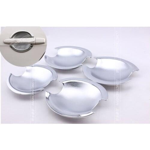 FUNDUOO New ABS Chrome Door Handle Cup Bowl For Mitsubishi Outlander Lancer 2008 2009 2010 2011 2012 Free Drop Shipping