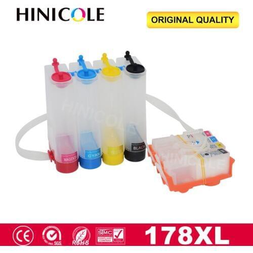 Hinicole Continuous Ink System For HP178 XL Photosmart 5510 5511 5512 5514 5515 5520 5521 6510 6512 Printer