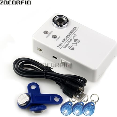 Free shipping 2 in 1 easy using iButton copier TM card duplicator 125Khz ID card copier with USB cable DC5V /10pcs tm/RFID card