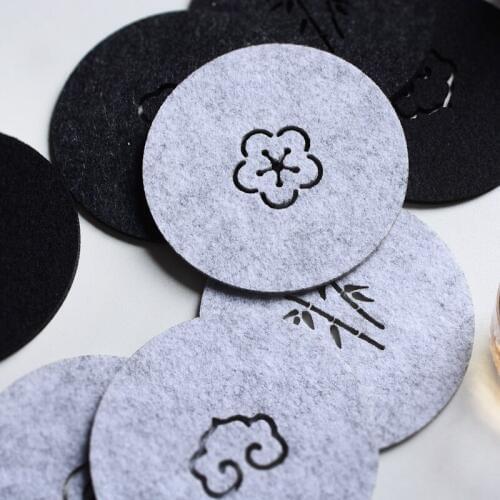 Creative Home Decor Felt Coaster Coffee Tea Holder Cup mats Cartoon Pad fabric Cup Mug Mat LX2226