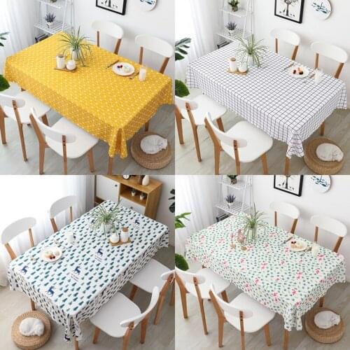 Linen Cotton Tablecloth Nordic INS Home Modern Simple Dining Table Cover Rectangular Coffee Tea Party Decorations Table Cloth