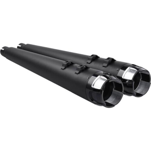 Motorcycle Matt Black 4" Megaphone Muffler Exhaust Pipe For Harley 95-16 Touring Road Glide FLH FLHTK FLHR FLTR