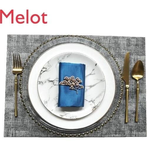 Model Room Light Luxury Tableware Set Simple Exhibition Hall Club Golden Edge Western Cuisine Plate Creative Decoration Soft