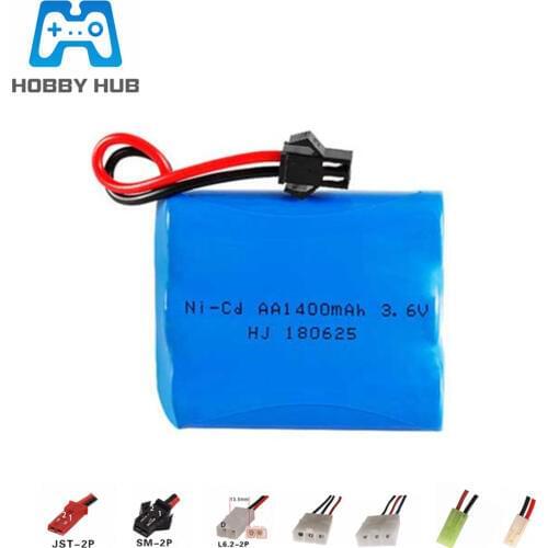 3.6v 1400mAh NiCD Battery For RC toy Car Boat GUN TANK Trucks Trains Ni-CD AA 700mah 3.6v Rechargeable Battery 1Pcs For RC Boat