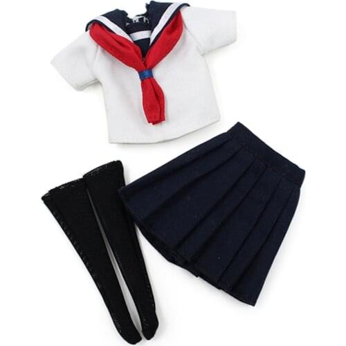 Blyth doll clothes suitable for 1/6 doll school uniform, Sailor suit uniform, with legging