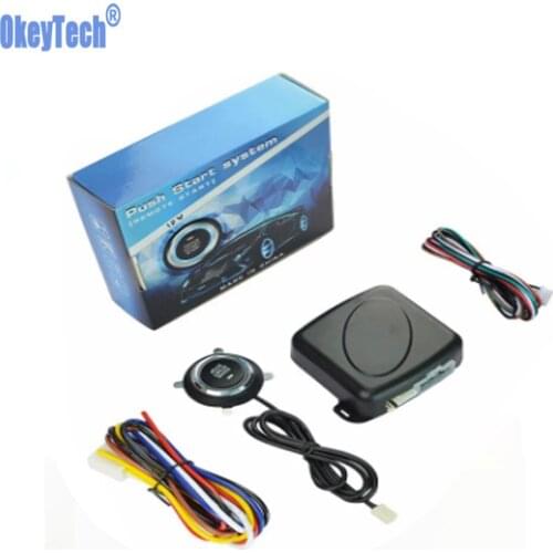 OkeyTech Universal 12V Auto Car Start Stop Button Engine Start System Push Button Keyless Entry System Car Alarm System