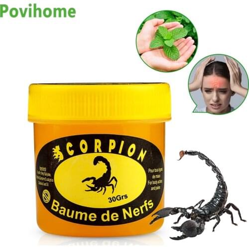 30g Scorpion Venom Refreshing Cool Oil Herbal Mint Repellent Mosquito Bites Treatment Dizziness Joint Pain Relief Medical Cream
