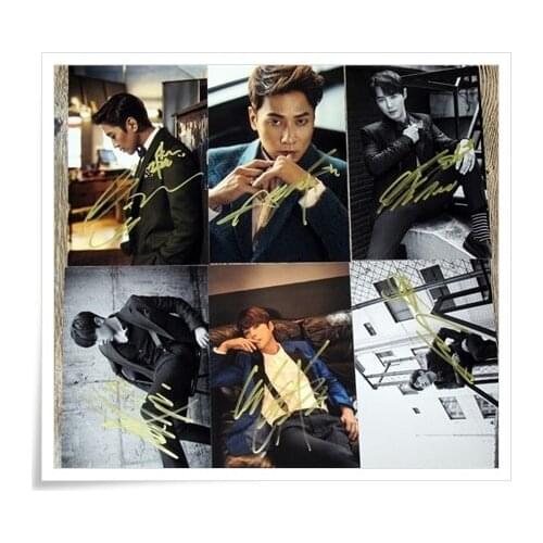 Shinhwa autographed signed group photo 6 photos set 10*15cm 4*6inches freeshipping new korean 01.2017