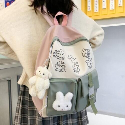 High Quality Women Student Schoolbag Travel Big Capacity Nylon Mochila Laptop Backpack Girl Black for Teenager Bagpack Travel50