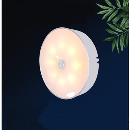 LED Motion Sensor Night Light USB Rechargeable Kitchen Cabinet Lamp Closet Bedroom Aisle Wall Lamp Intelligent Body Light