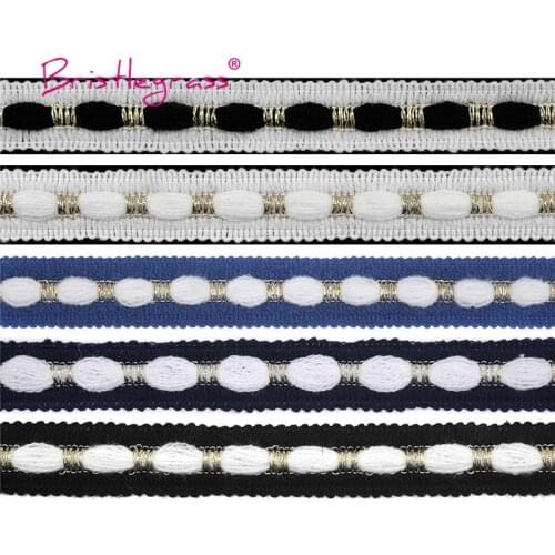 BRISTLEGRASS 1 Yard Crochet Lace Trims 3/4" 18mm Wool Braided Macrame Retro Ribbons Tapestry Headband Costume Dress Sewing Craft