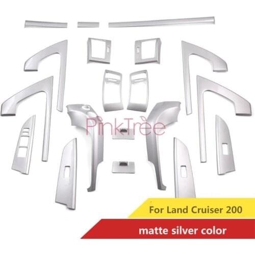 Interior Wooden Silver Trim Panel Cover For Toyota Land Cuiser 200 2008-2011 2012-2015 Car Styling Accessories