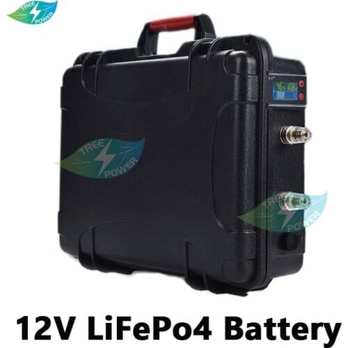 Waterproof 12V 100Ah 120Ah 150Ah Lifepo4 lithium battery pack With bms for Electric boat trolling motor 45lbs 80lbs +10A charger