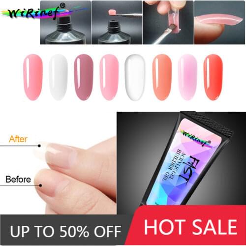 WiRinef 15ml Poly Extension Nail Gel UV Fast Builder Acrylic Gel Nail Art Makeup Brush Nail Tools Nail Lamp dropship