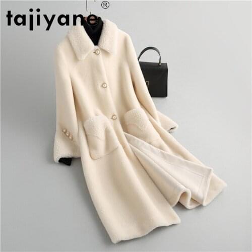 Women Coat Winter Wool 2021 Woman Real Fur Coats Womens 100% Sheep Fur Jackets Female Long Jacket Mujer Parkas TN1609