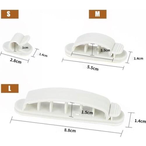 10pcs Cable Organizer Wire Storage Desktop Cable Cord Holder Electric Wire Clip