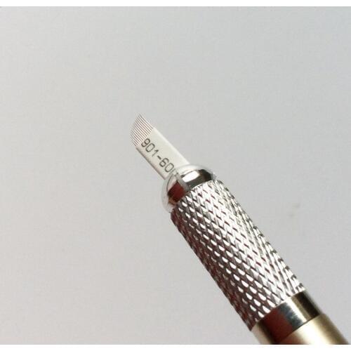 100pcs 14Pins Bevel Blades Permanent Makeup Eyebrow Tattoo Needles For Microblading Manual Pen