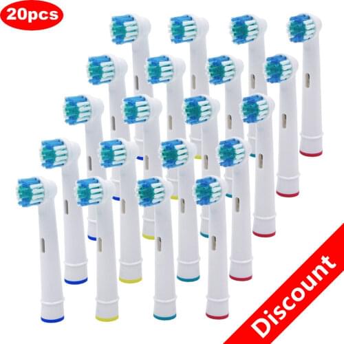 20pcs Replacement Brush Heads Electric Toothbrush For Oral B/B raun / SmartSeries/TriZone/Advance Power/Pro Health/Triumph/3D