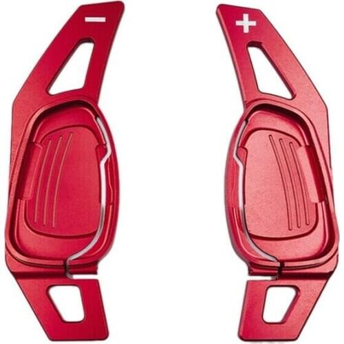 3X GSD aluminum alloy Paddle Shifter Steering Wheel Extensions Fit for Audi A5 S3 S5 S6 SQ N0A3 (Red)