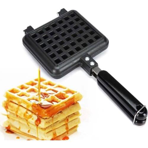 Non-Stick Double-side Waffle Baking Mold Pan Gas Aluminum Alloy Waffle Cone Maker Waffle Press Plate Cooking Baking Tool