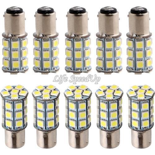 Auto Universal 1157 BAY15D BA15D 5050 27SMD Super Bright Car Led Lights Turn Tail Brake Stop Signal Light Lamp Bulb 12V 24V