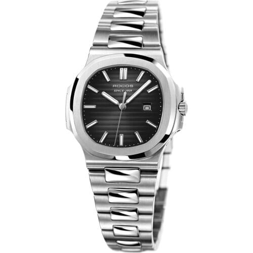 Women watch,luxury watches womens ROCOS ladies dress 50M waterproof quartz wristwatch lady fashion montre femme steel strap