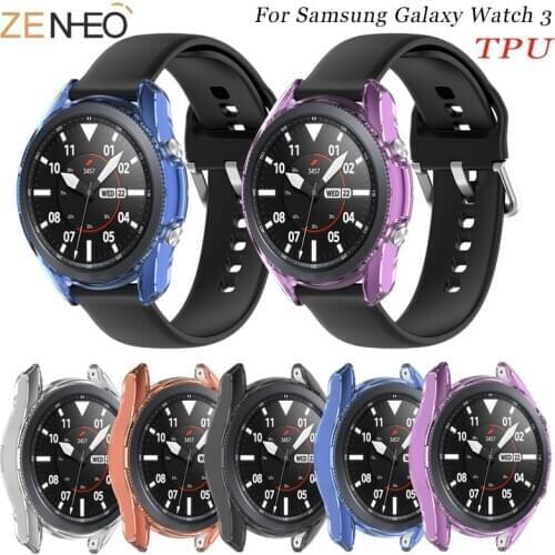 For Samsung galaxy watch 3 case 45mm 41mm Flexible TPU Shell for galaxy watch 3 41mm 45mm Cases Protection Cover New