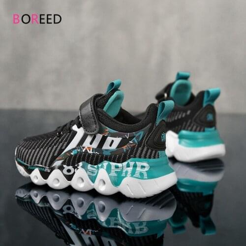 New 2021 Spring Kids Sneakers Boys Fashion Casual Running Sports Shoes For Boys Breathable Mesh Children Shoes Basket Enfant